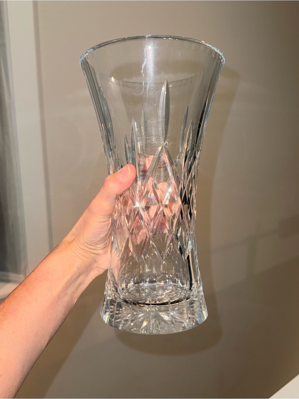 Rogaska Clear Cut Crystal Vase